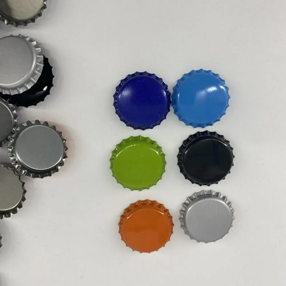 120 Assorted Metal Bottle Caps for Crafts Home Brewing DIY Mixed Colors New
